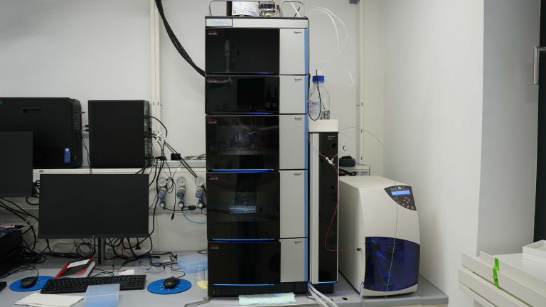 High-performance liquid chromatography (HPLC) system at HIPOLE Jena laboratory